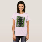 Wilde Paarse bijenbalm Abstract T-shirt (Voorkant volledig)