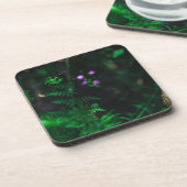 Wilde Paarse bosbouwers Fern Bier Onderzetter (Linkerzijde)