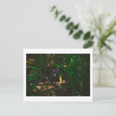 Wilde Paarse bosbouwers Fern Briefkaart (Staand voorkant)