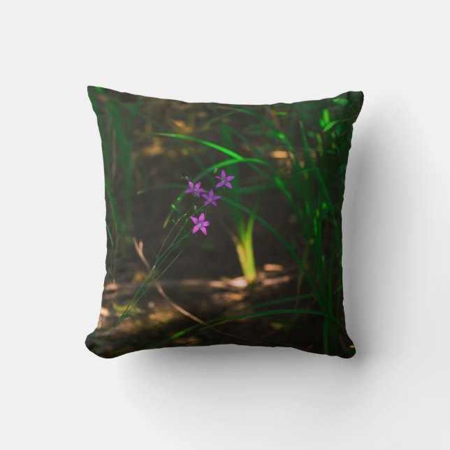 Wilde Paarse bosbouwers Fern Kussen (Voorkant)