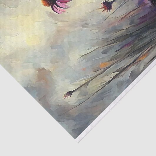 Wilde Paarse Daisy Decoupage Tissuepapier (Detail)