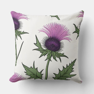wilde Paarse distel Kussen