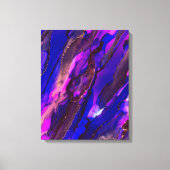 Wilde Paarse en Gold Alcohol Ink Painting Canvas Afdruk (Voorkant)