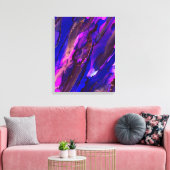 Wilde Paarse en Gold Alcohol Ink Painting Canvas Afdruk (Insitu (Woonkamer))