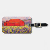 wilde paarse irissen bagagelabel (Voorkant horizontaal)