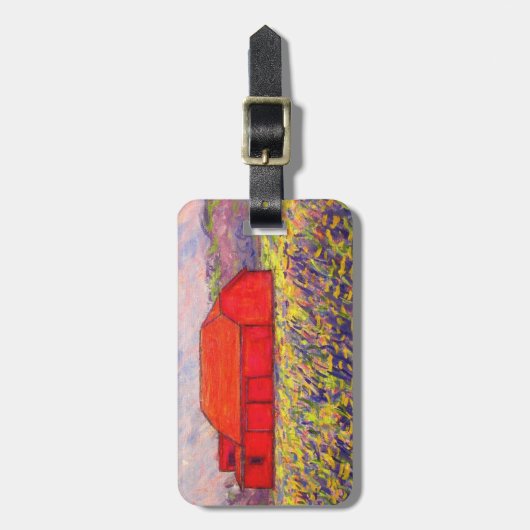 wilde paarse irissen bagagelabel (Voorkant verticaal)