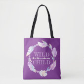 Wilde paarse kindertas tote bag (Voorkant)