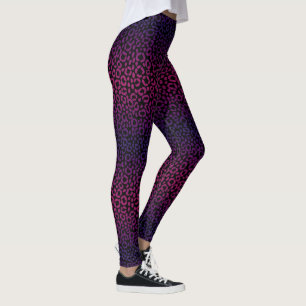 Wilde Paarse luipaard printplaat Leggings