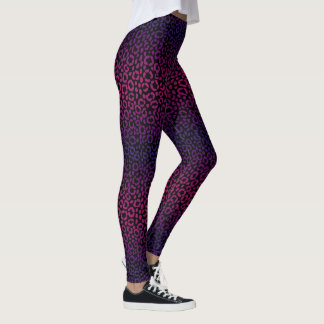 Wilde Paarse luipaard printplaat Leggings
