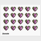 Wilde Paarse Ooievaarsbek Hart Sticker (Vel)