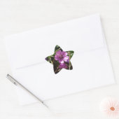 Wilde Paarse Ooievaarsbek Ster Sticker (Envelop)