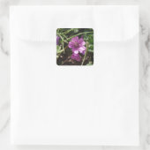 Wilde Paarse Ooievaarsbek Vierkante Sticker (Tas)