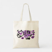 Wilde Paarse Pauw Tote Bag (Achterkant)