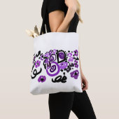 Wilde Paarse Pauw Tote Bag (Dichtbij)