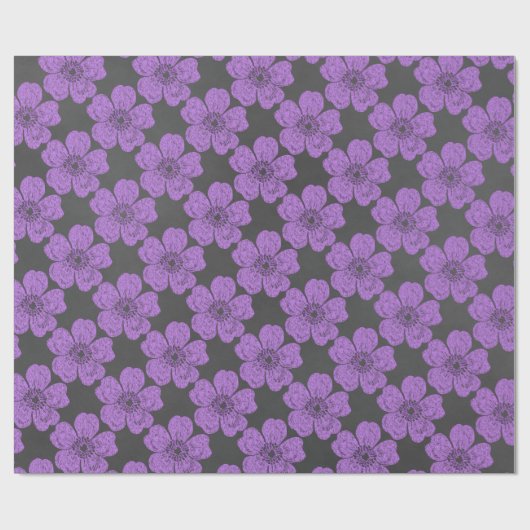 Wilde Paarse Rozen Chalkboard Cadeaupapier (Vlak)