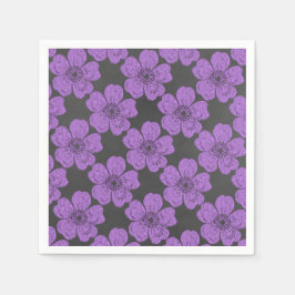 Wilde Paarse Rozen Chalkboard Servet