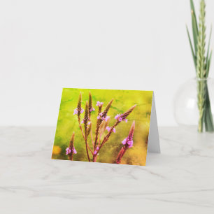Wilde Paarse Vervain Flower Art Blank Note-Kaart Bedankkaart
