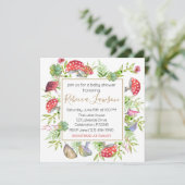 Wilde paddenstoel Baby shower Kaart (Staand voorkant)