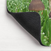 Wilde Paddenstoel en gras Muismat (Hoek)