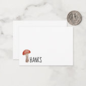 Wilde paddenstoel Hartelijk dank Notitiekaartje (Voorkant / Achterkant in situ)