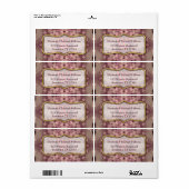 Wilde Paddenstoel Monogram Grote Adreslabels Etiket (Full Sheet)