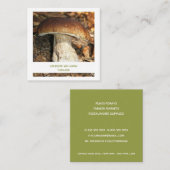 Wilde paddenstoel Wilde voedselfoeragemier| Foto Vierkante Visitekaartje (Voorkant / Achterkant)