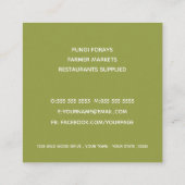 Wilde paddenstoel Wilde voedselfoeragemier| Foto Vierkante Visitekaartje (Achterkant)