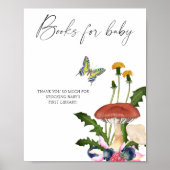 wilde paddenstoelen baby shower Boeken voor baby Poster (Voorkant)