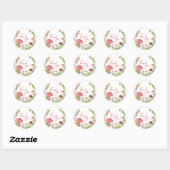 Wilde paddenstoelen Baby shower Favor Ronde Sticker (Vel)