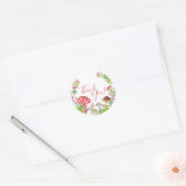 Wilde paddenstoelen Baby shower Favor Ronde Sticker (Envelop)