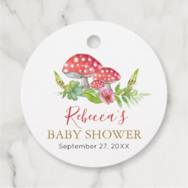 Wilde paddenstoelen Baby shower Favor Tags Bedankjes Labels