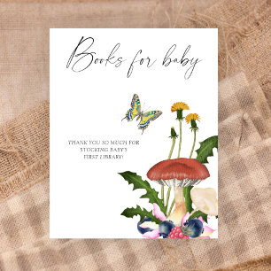wilde paddenstoelen babyshower Boeken voor baby Poster