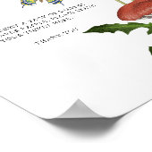 Wilde paddenstoelen babyshower Luiers rafel Poster (Hoek)