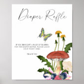 Wilde paddenstoelen babyshower Luiers rafel Poster (Voorkant)