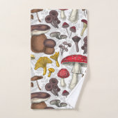 Wilde paddenstoelen bad handdoek (Handdoek)