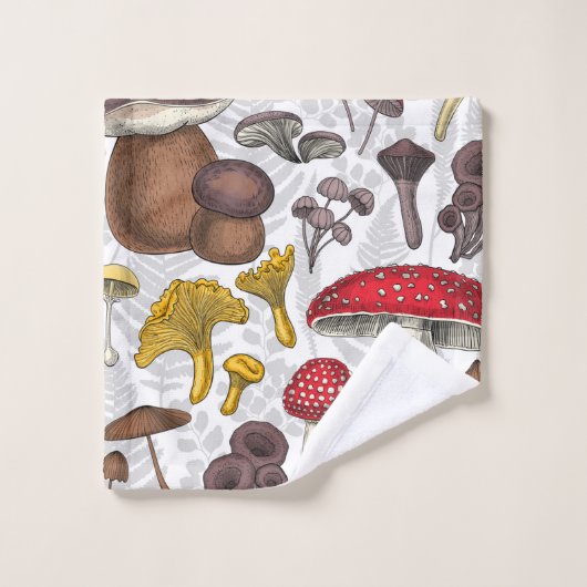 Wilde paddenstoelen bad handdoek (Wasdoekje)