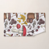 Wilde paddenstoelen bad handdoek (Handdoek)