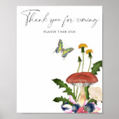 Wilde paddenstoelen Bedankt voor uw komst Poster (Voorkant)