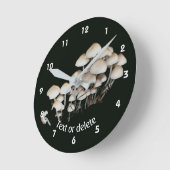 Wilde Paddenstoelen Bos Personalized Ronde Klok (Hoek)