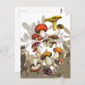 wilde paddenstoelen briefkaart (Voorkant / Achterkant)