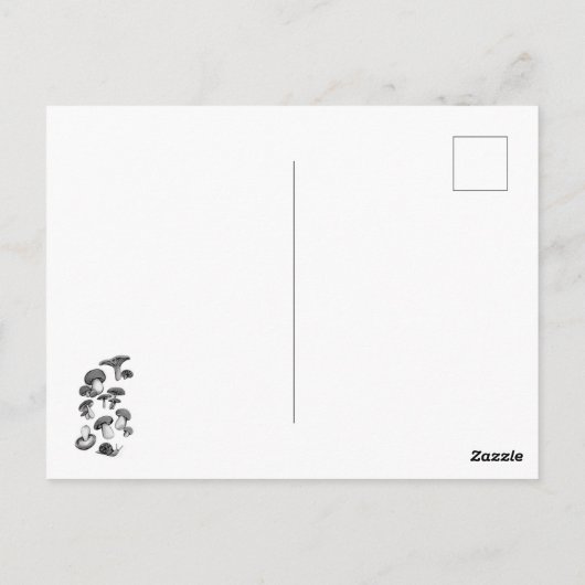 wilde paddenstoelen briefkaart (Achterkant)