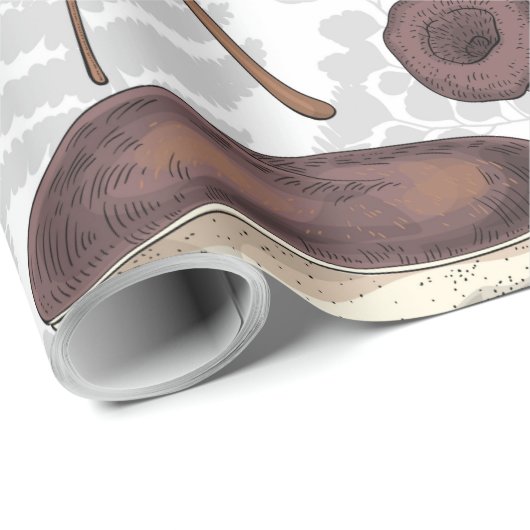 Wilde paddenstoelen cadeaupapier (Rol Hoek)