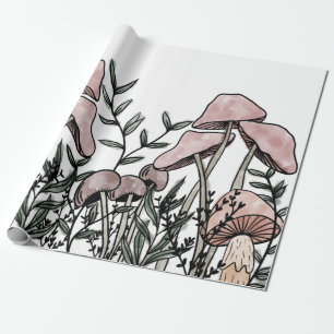 Wilde paddenstoelen cadeaupapier