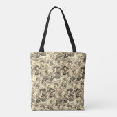 Wilde paddenstoelen canvas tas (Achterkant)