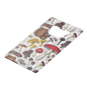 Wilde paddenstoelen creditkaart flessenopener (Achterkant Gekanteld)