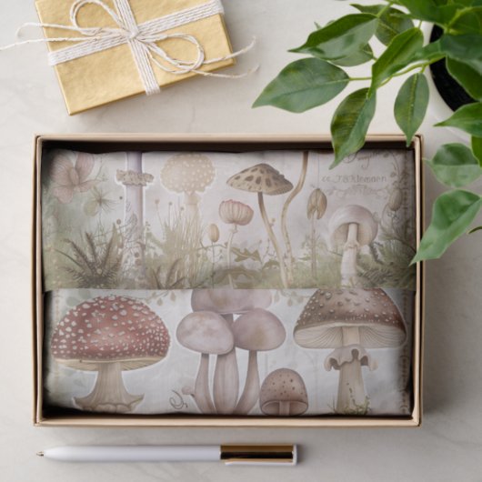 WILDE PADDENSTOELEN DECOUPAGE TISSUEPAPIER (Geschenk)