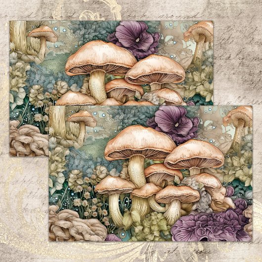 WILDE PADDENSTOELEN DECOUPAGE VELLIJNPAPIER TISSUEPAPIER