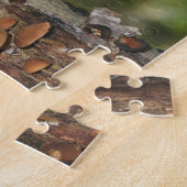 Wilde paddenstoelen die op de Natuur van de bomen  Legpuzzel (Zijkant)