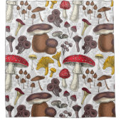 Wilde paddenstoelen douchegordijn (Voorkant)