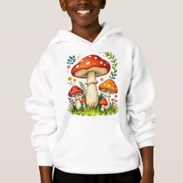 Wilde paddenstoelen en bloemen in gras bos natuur